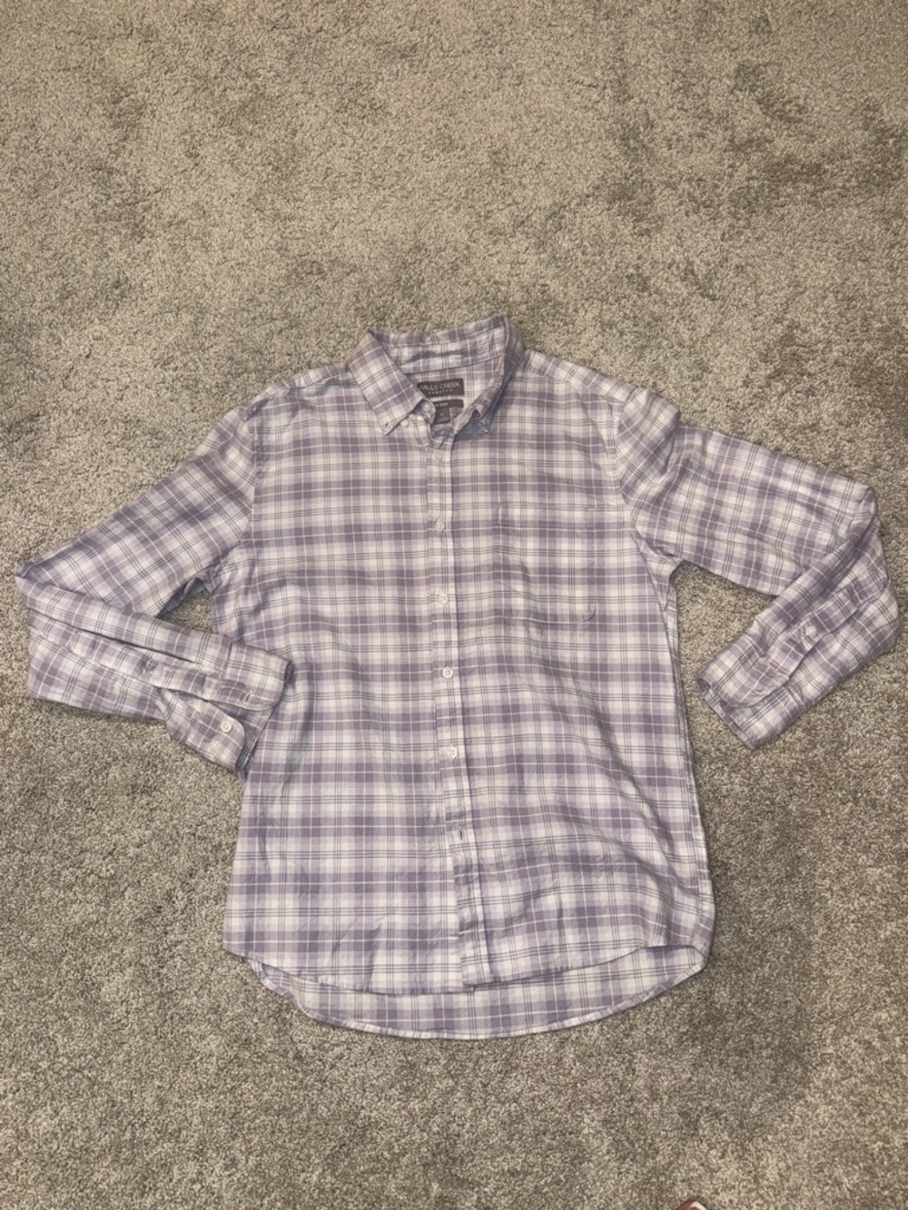 Falls Creek Lavender Plaid Button-Down Shirt